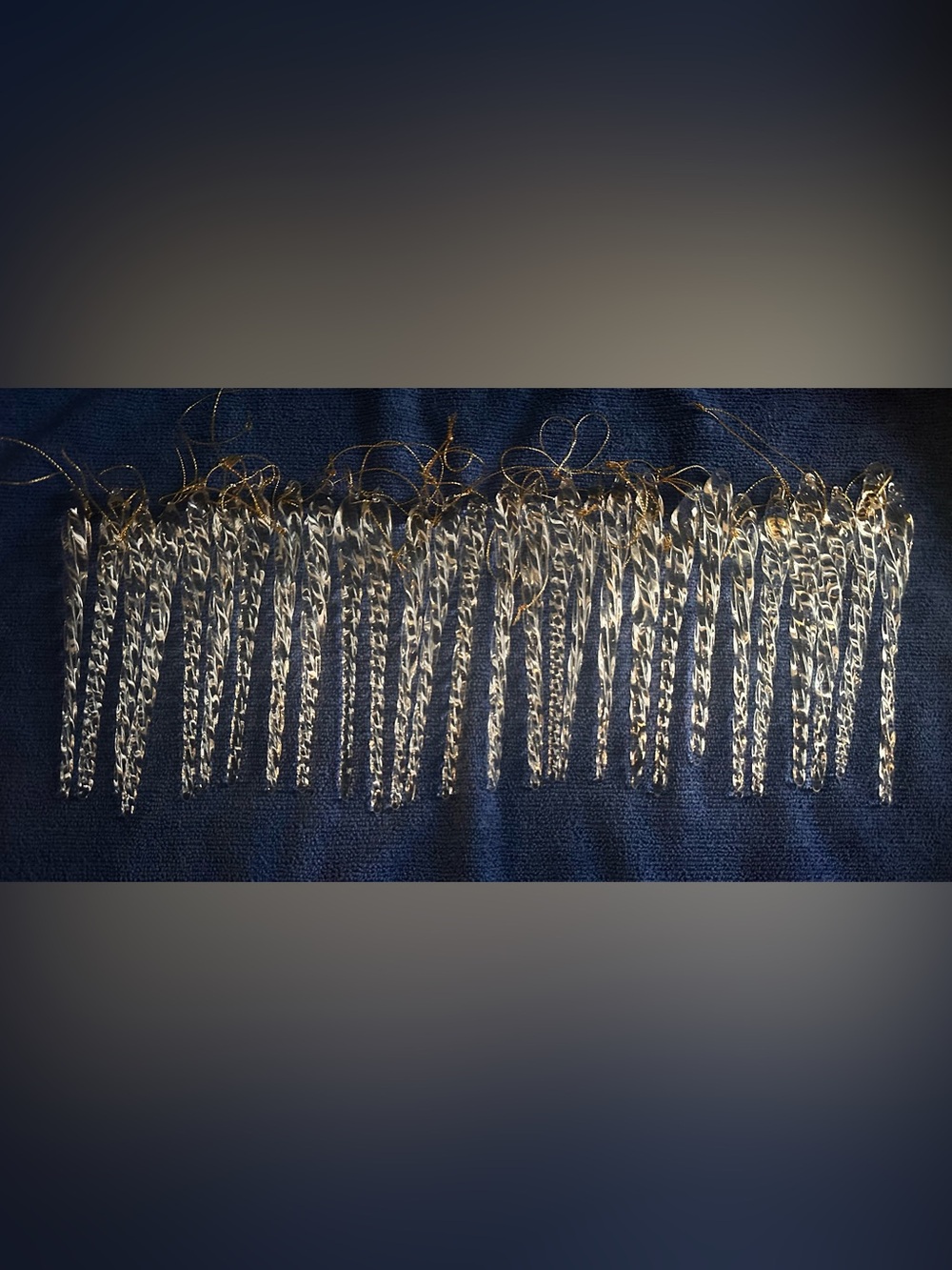 Vintage Spiral Twisted Glass Icicle Christmas Ornaments 5.5" - Set Of 28